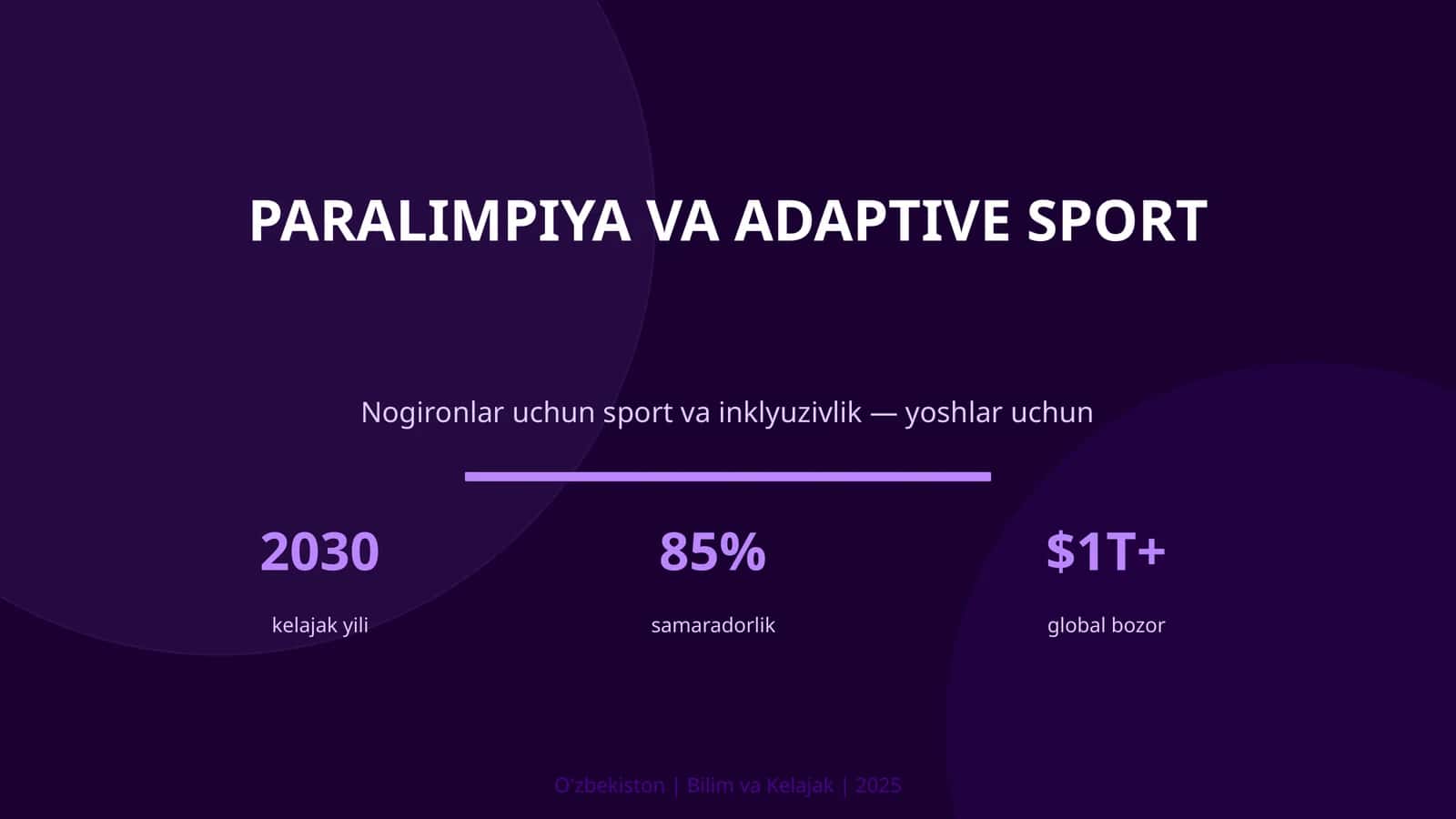 Paralimpiya va adaptive sport