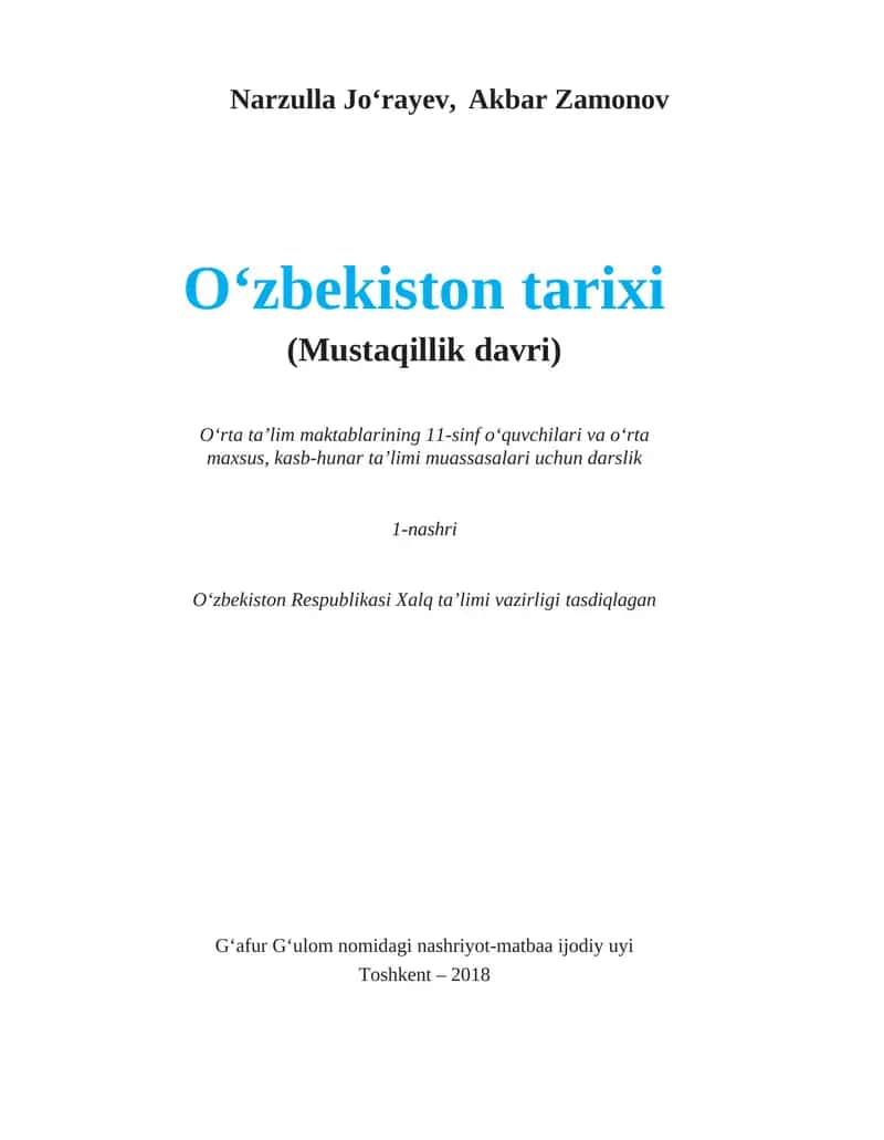 O‘zbekiston tarixi