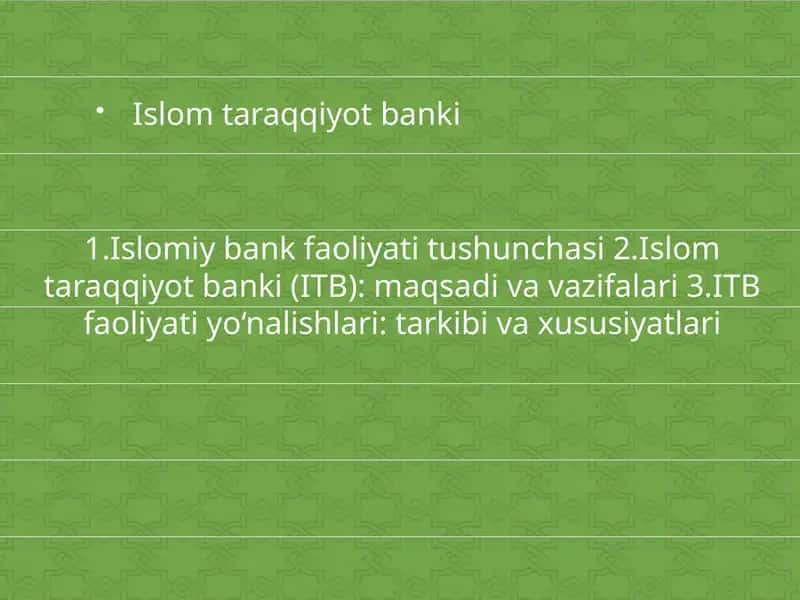 Islom taraqqiyot banki