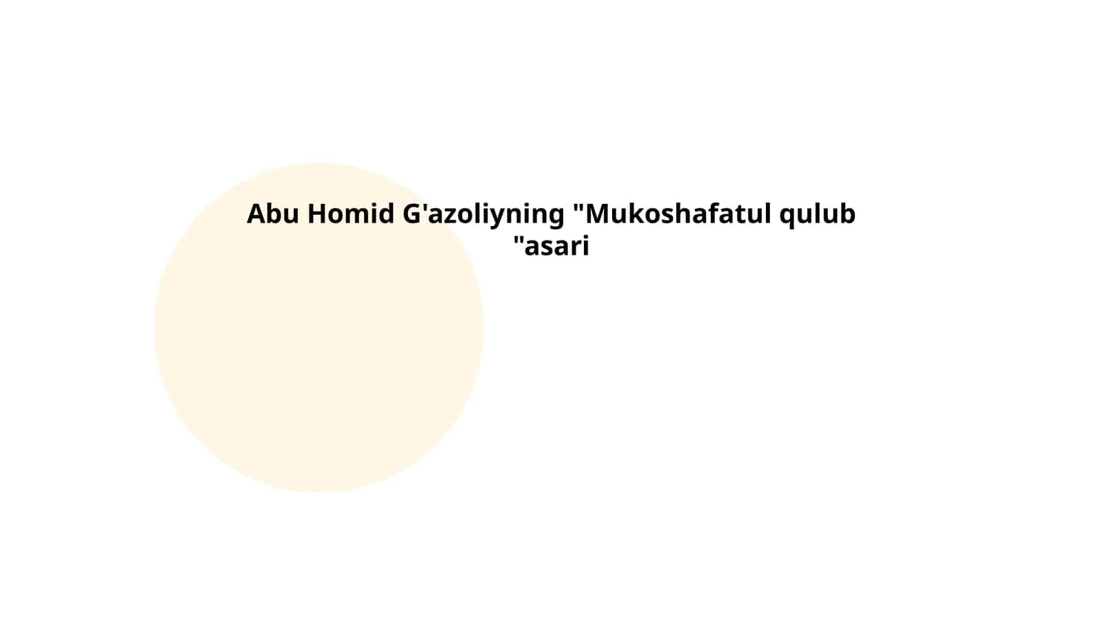 Mukoshafatul qulub