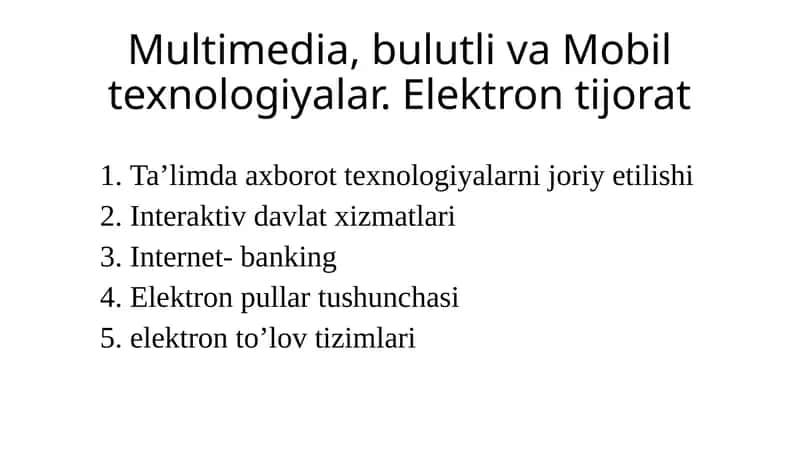 Ta`lim jarayonini tashkil qilish