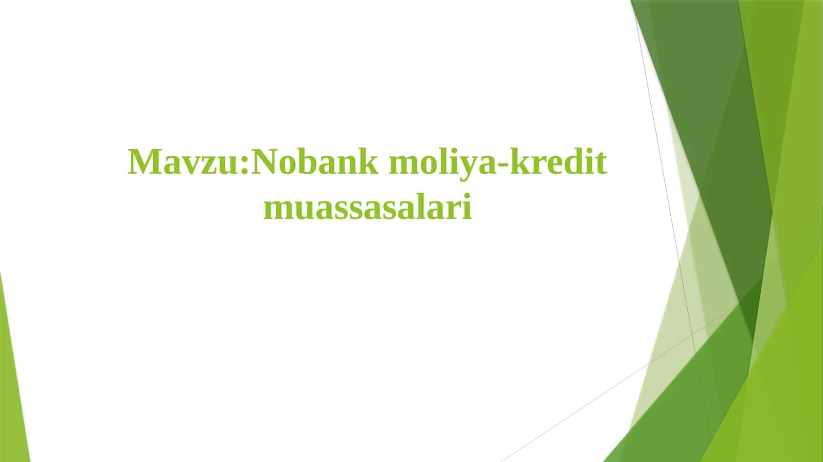 Nobank moliya-kredit muassasalari