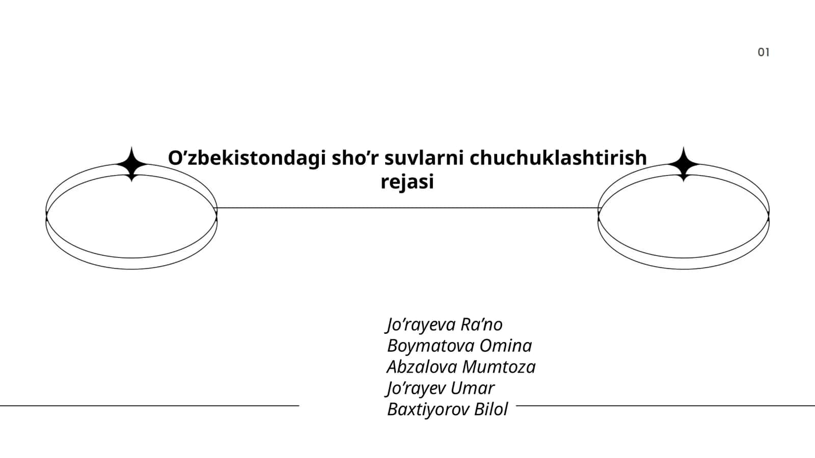 O’zbekistondagi sho’r suvlarni chuchuklashtirish rejasi