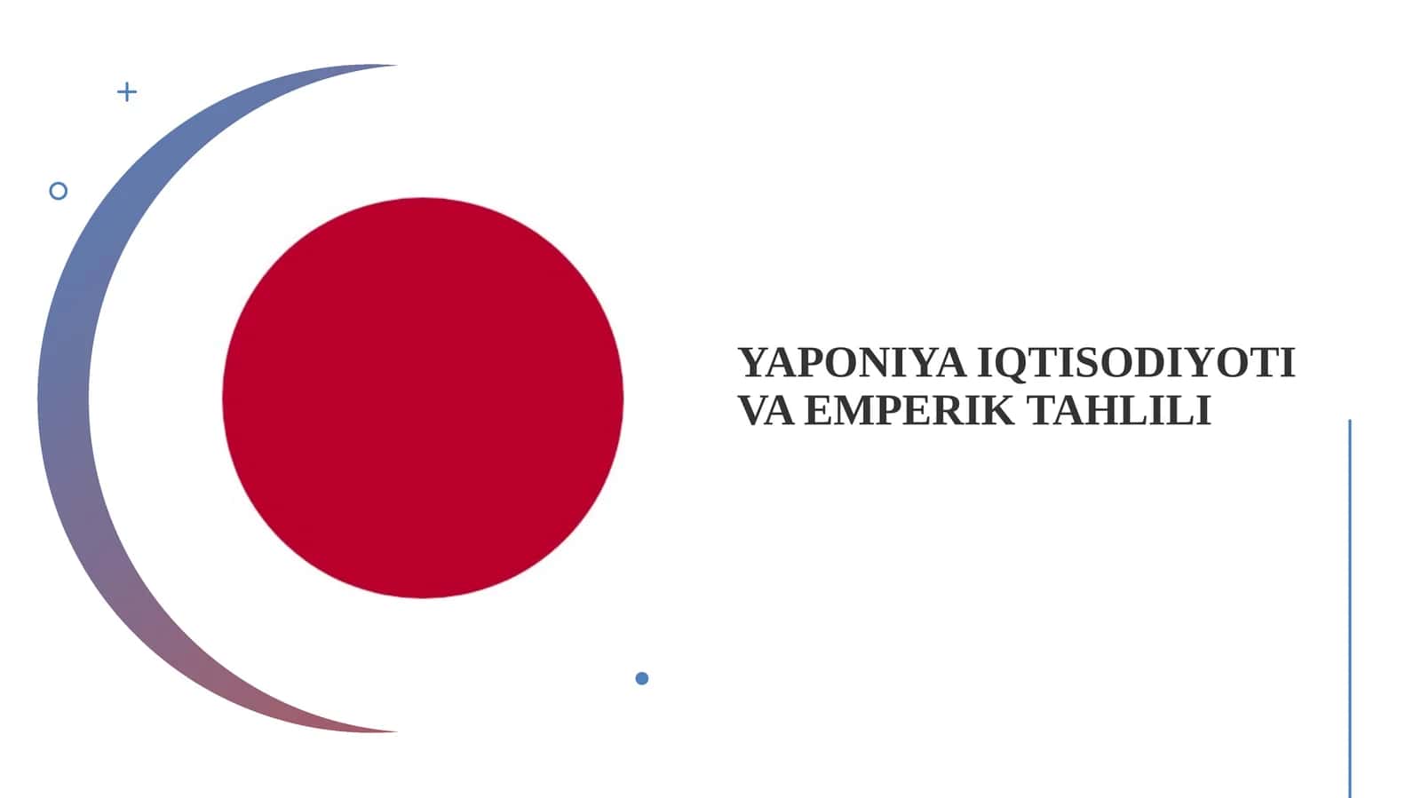 Yaponiya iqtisodiyoti va emperik tahlili (OLS model)