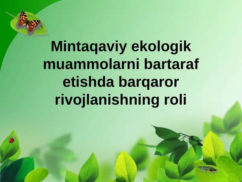 Mintaqaviy ekologik muammolar
