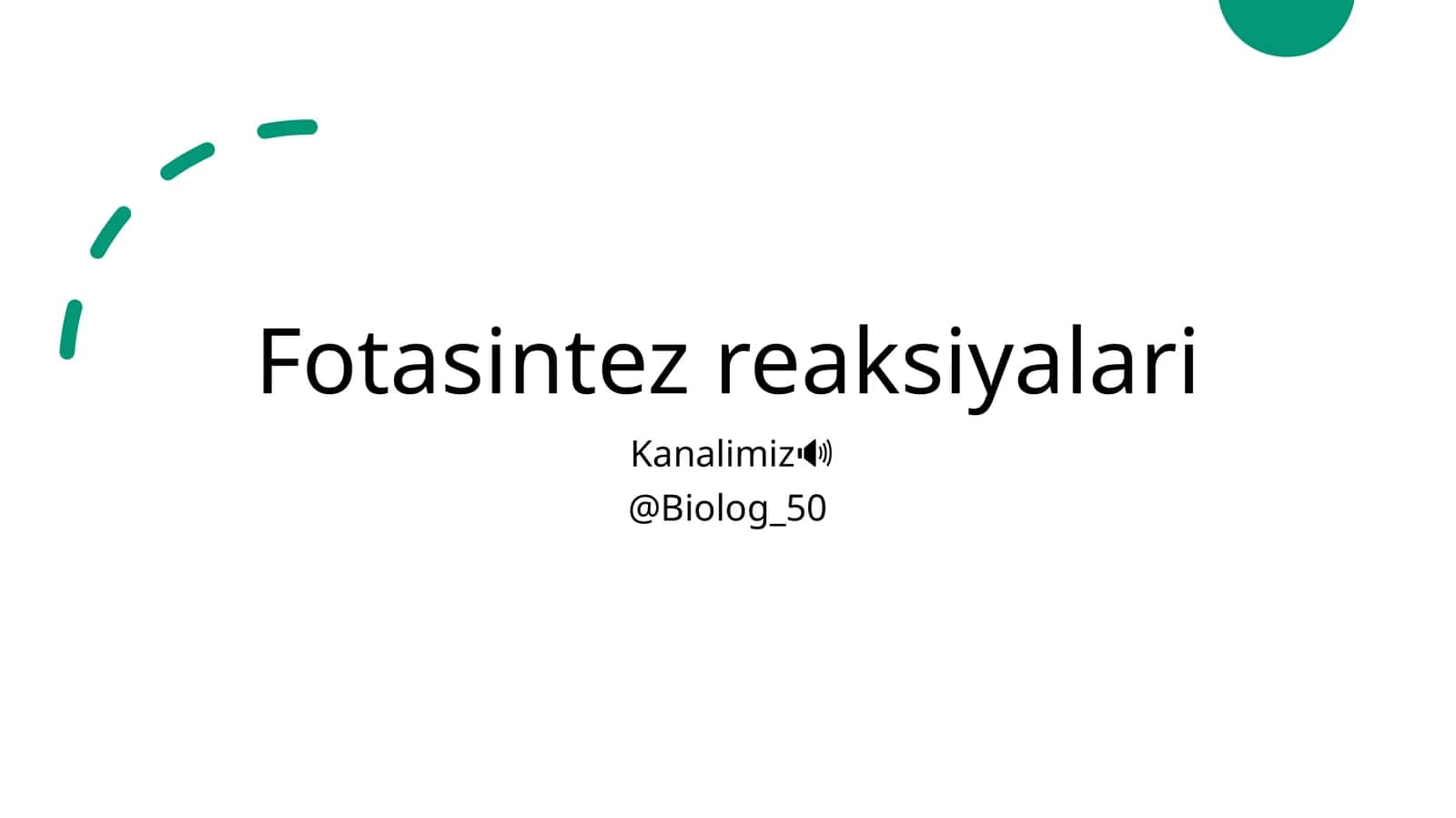 Fotosintez reaksiyalari