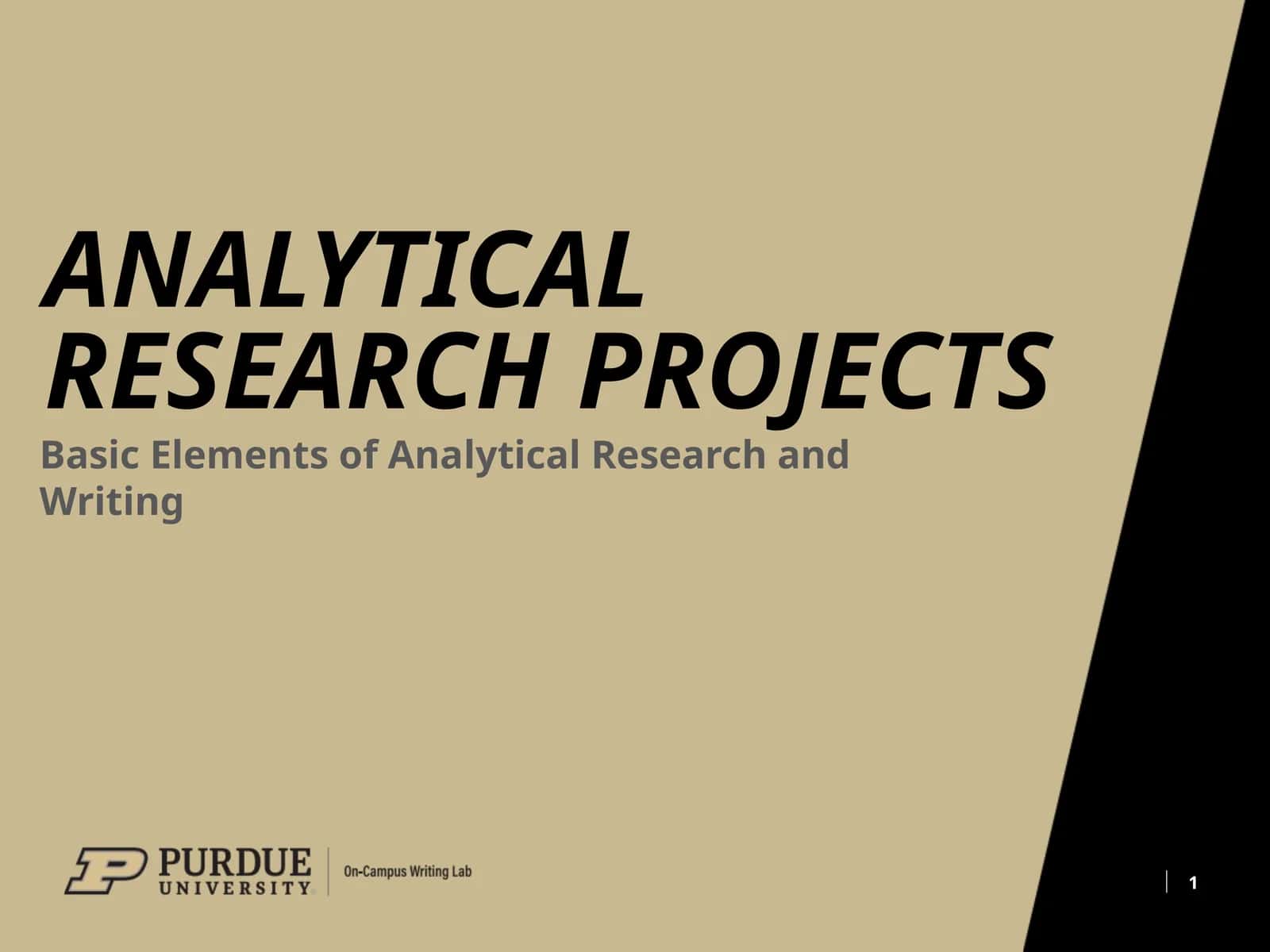 Analytical Research Projects