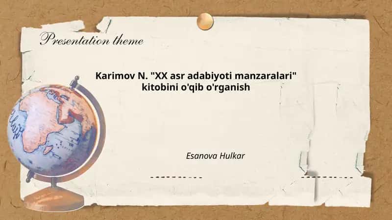 XX asr adabiyoti manzaralari
