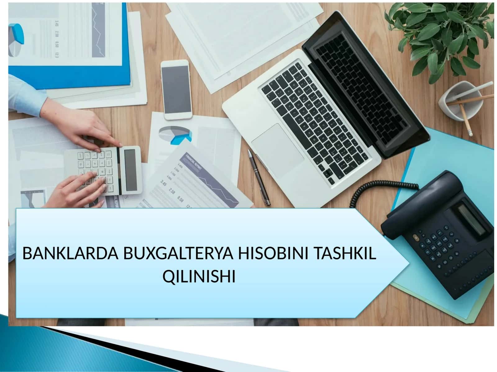 BANKLARDA BUXGALTERYA HISOBINI TASHKIL QILINISHI