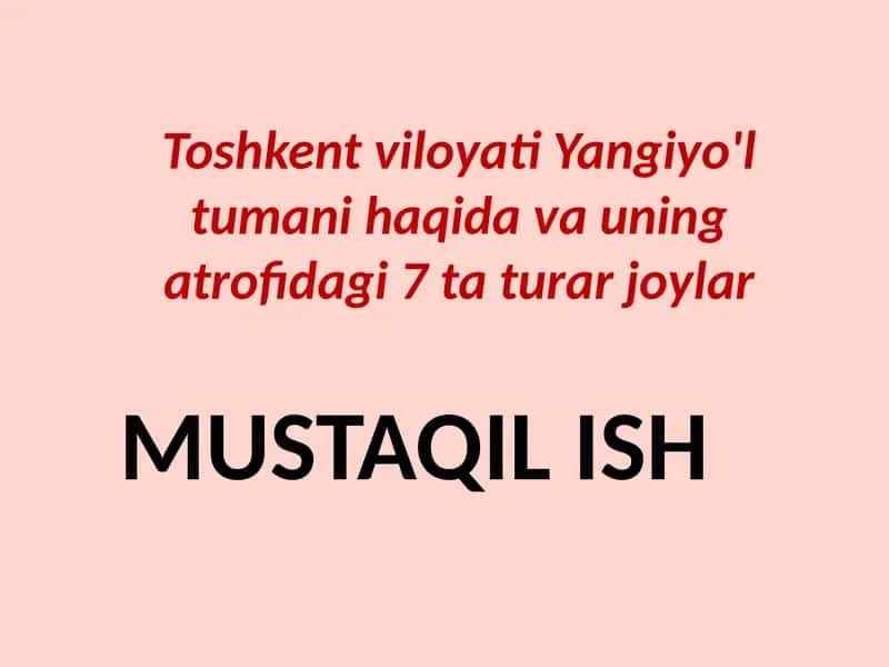 Yangiyo'l tumani