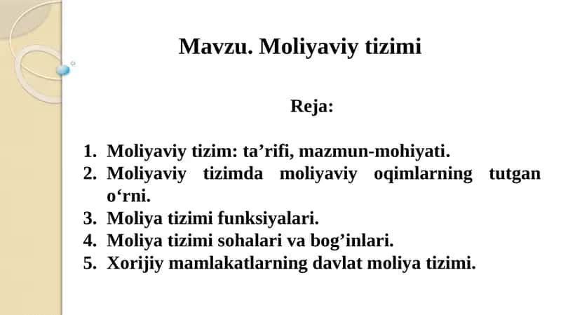 Moliyaviy tizim