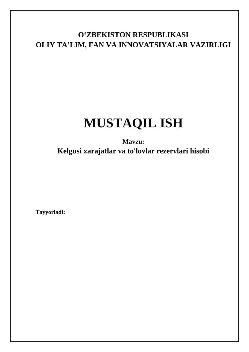 Kelajakdagi xarajatlar va to'lov zaxiralari: Asosiy tushunchalar va siyosat