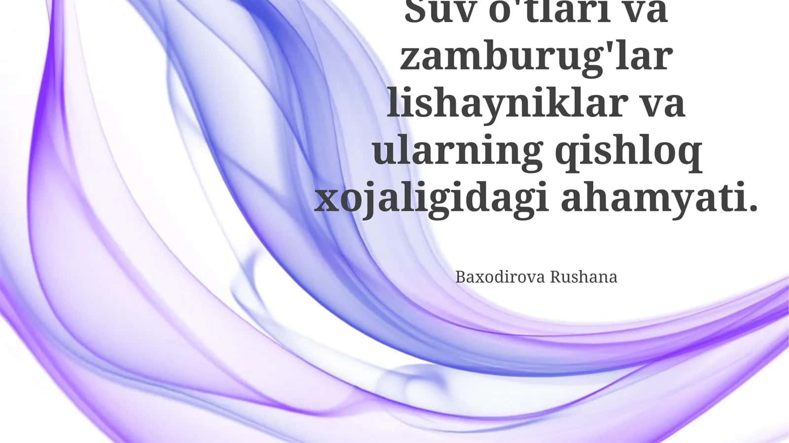 Lichenslarning Qishloq xo'jaligidagi ahamiyati