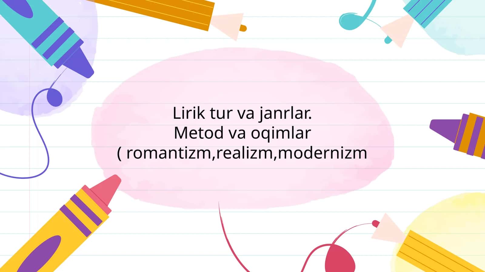 Lirik tur va janrlar