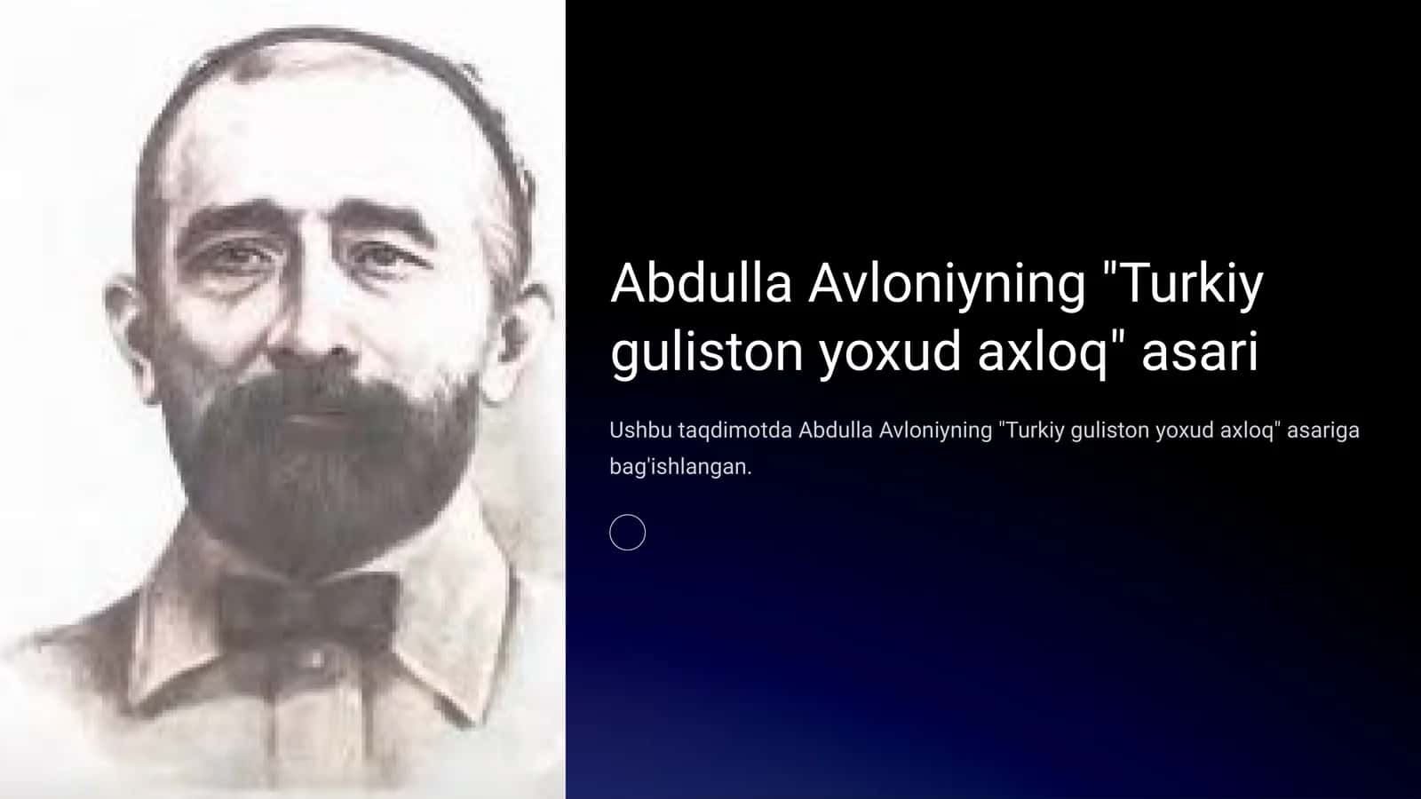 "Turkiy guliston yoxud axloq"