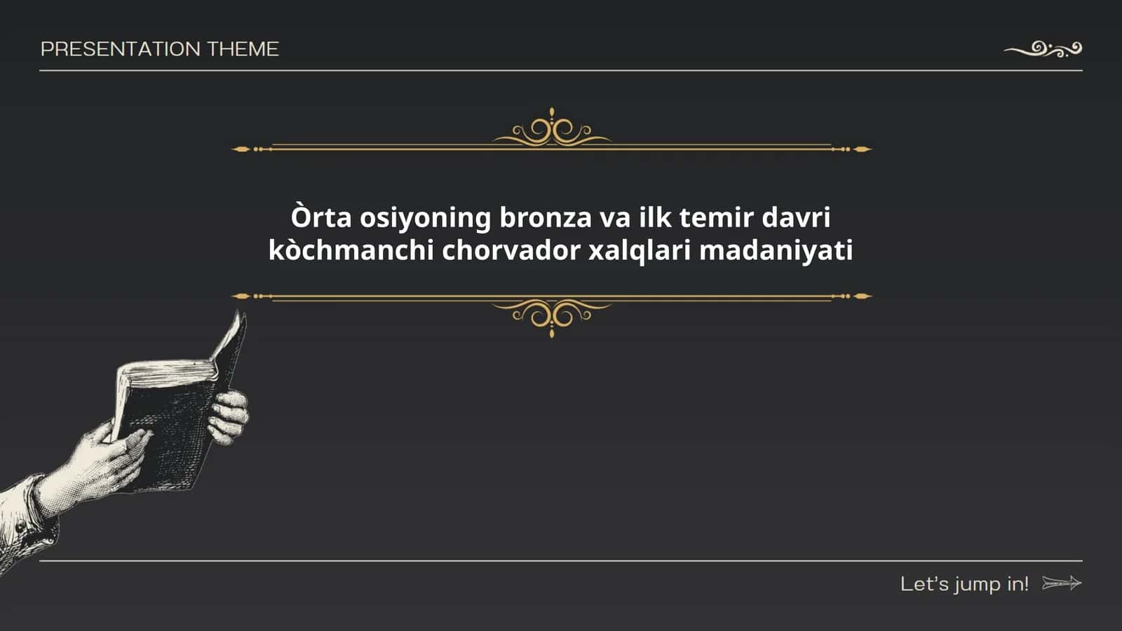Òrta osiyoning bronza va ilk temir davri kòchmanchi chorvador xalqlari madaniyati