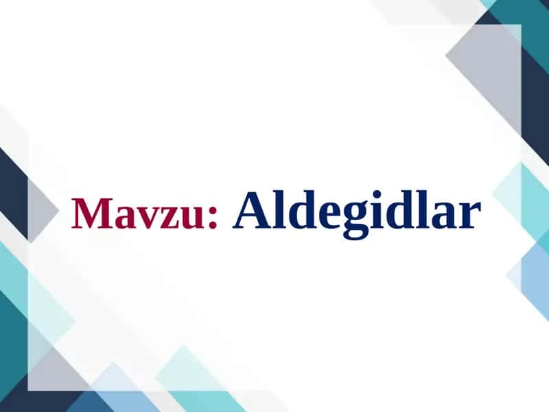 Aldegidlar
