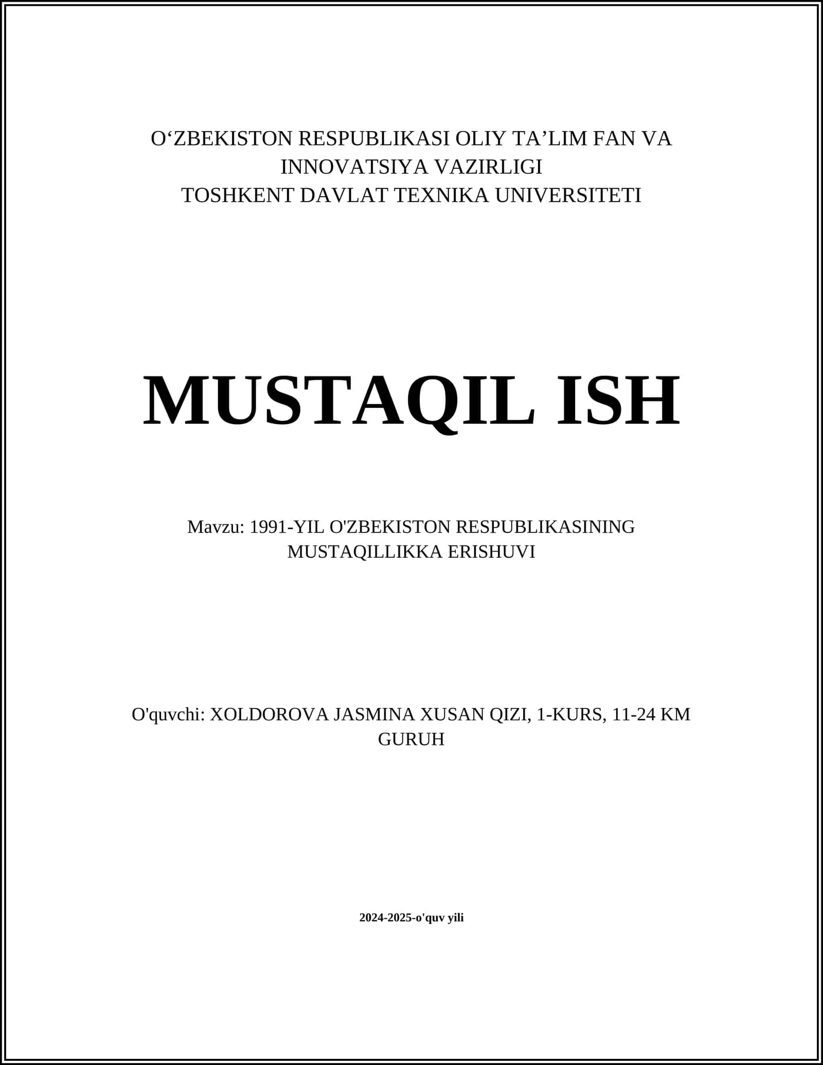 Mustaqillik deklaratsiyasi