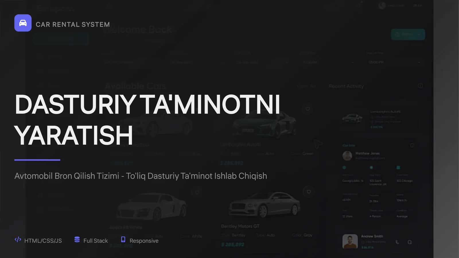 AVTOMOBIL BRON QILISH TIZIMI