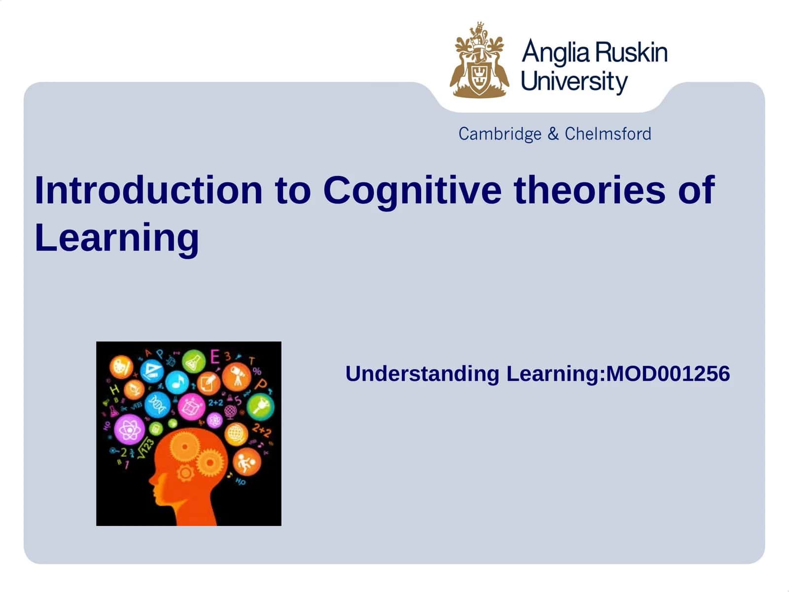 Introduction to Cognitive theories of Learning