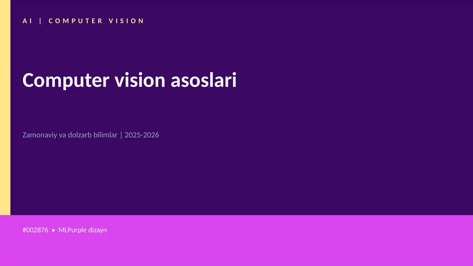 Computer vision asoslari
