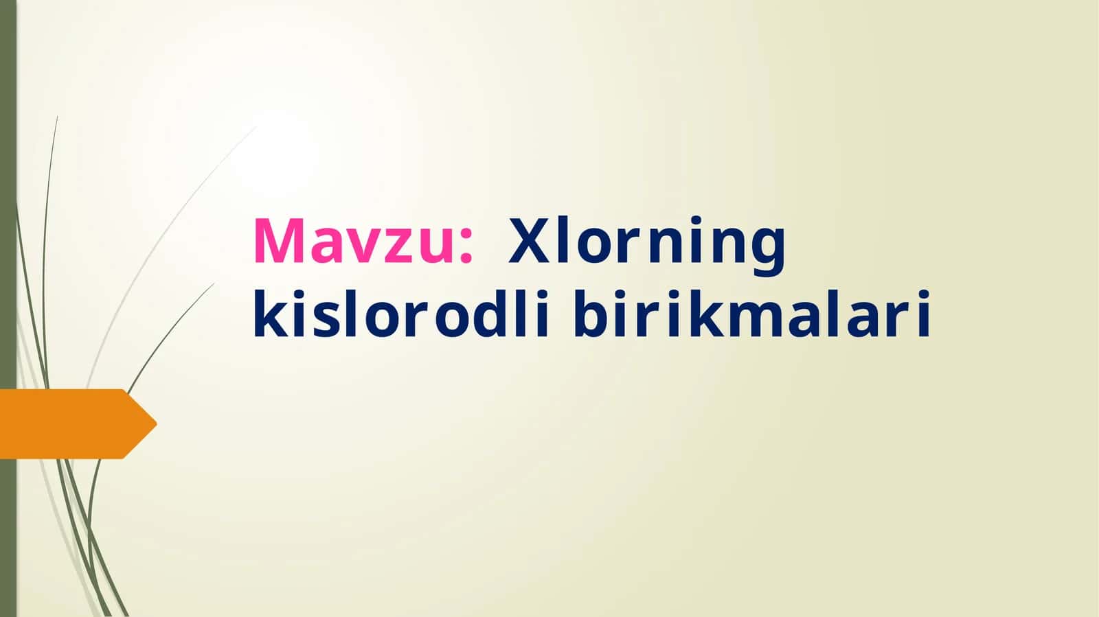 Xlorning kislorodli birikmalar