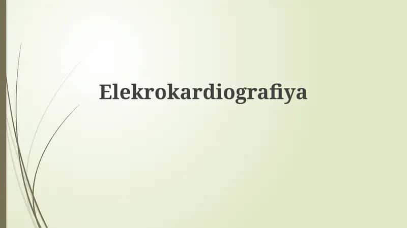 Elektrokardiografiya
