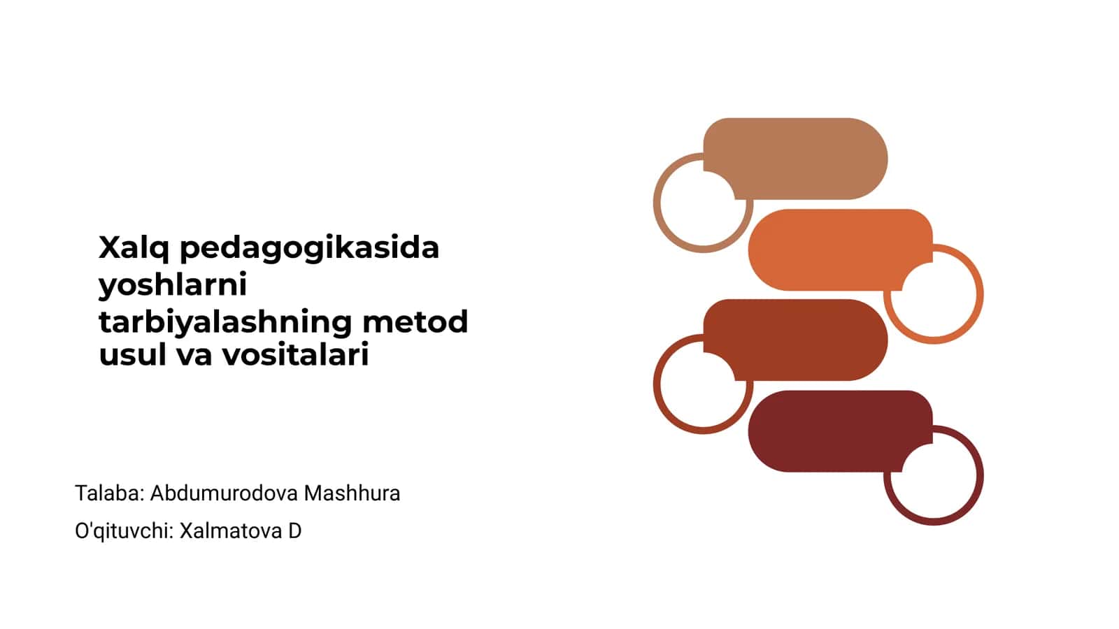 Xalq pedagogikasida yoshlarni tarbiyalashning metod usul va vositalari