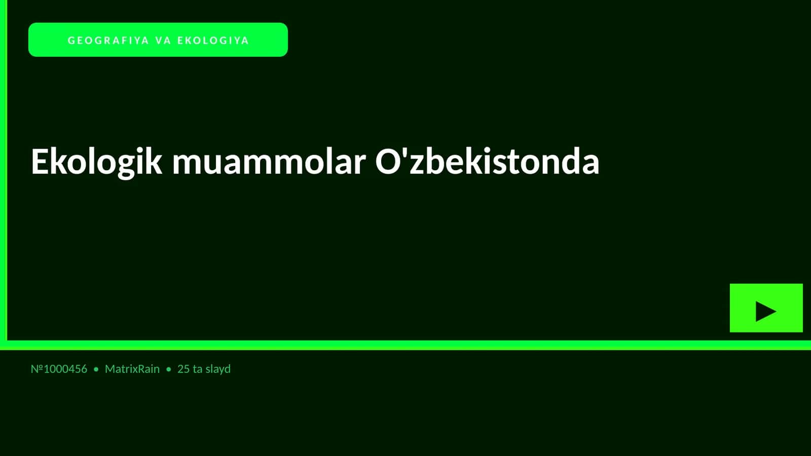Ekologik muammolar O'zbekistonda
