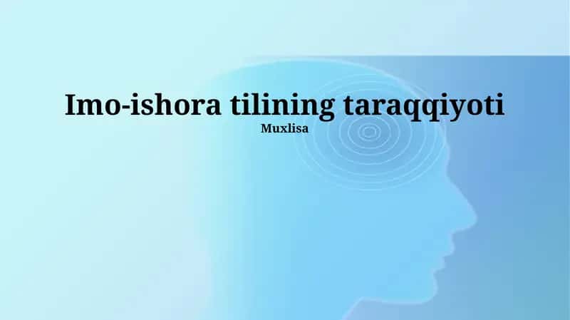 Imo-ishora tilining taraqqiyoti