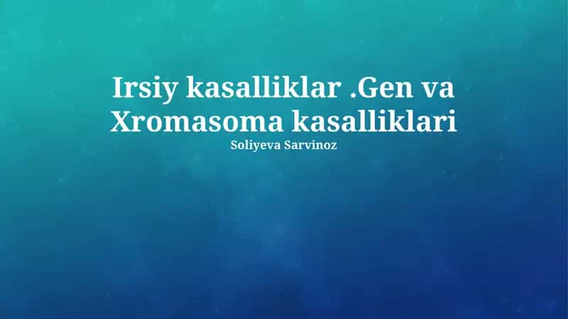 Xromosom mutatsiyalari
