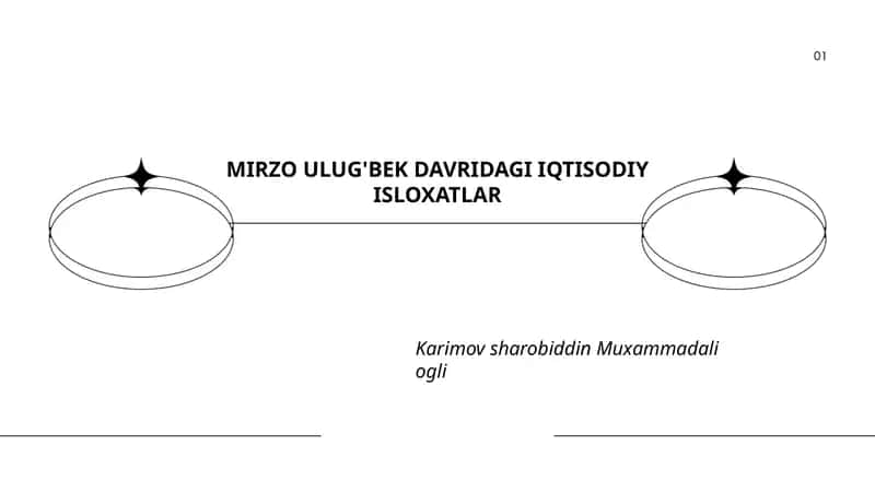 MIRZO ULUG'BEK DAVRIDAGI IQTISODIY ISLOXATLAR