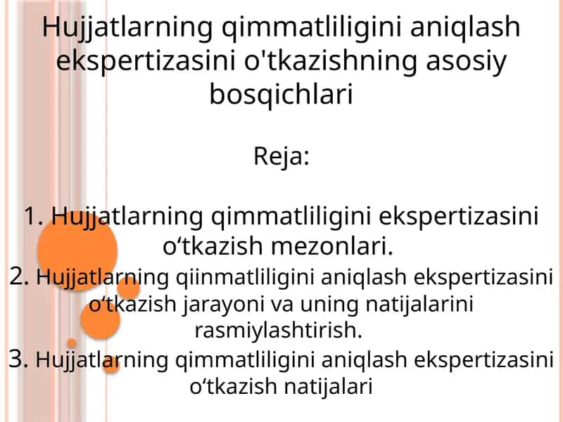 Hujjatlarning qimmatliligini aniqlash ekspertizasi