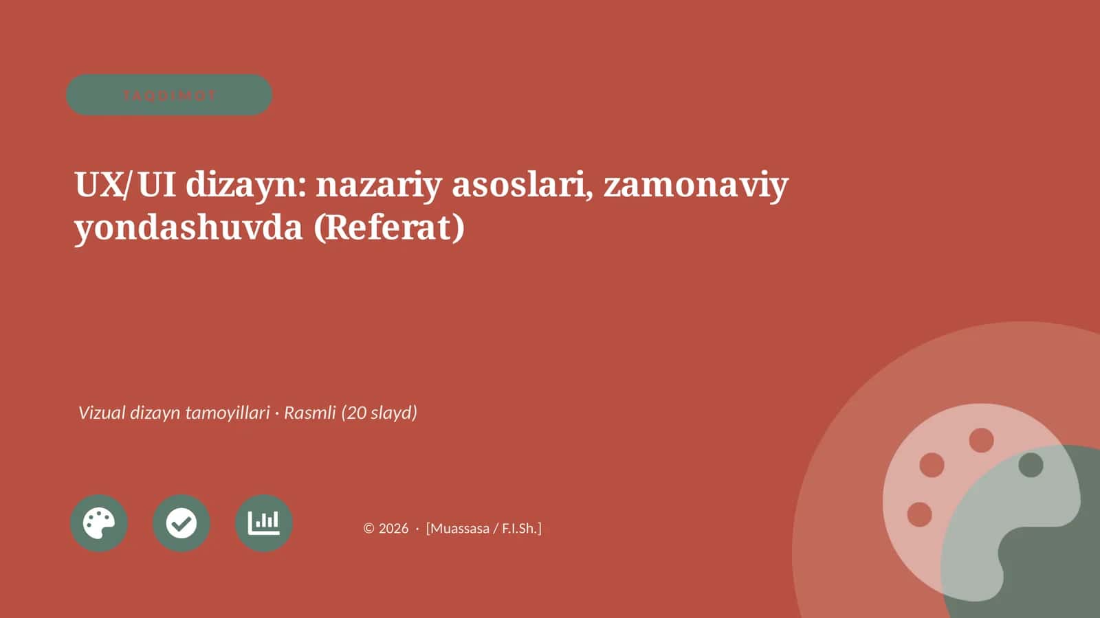 UX/UI dizayn: nazariy asoslari, zamonaviy yondashuvda (Referat)