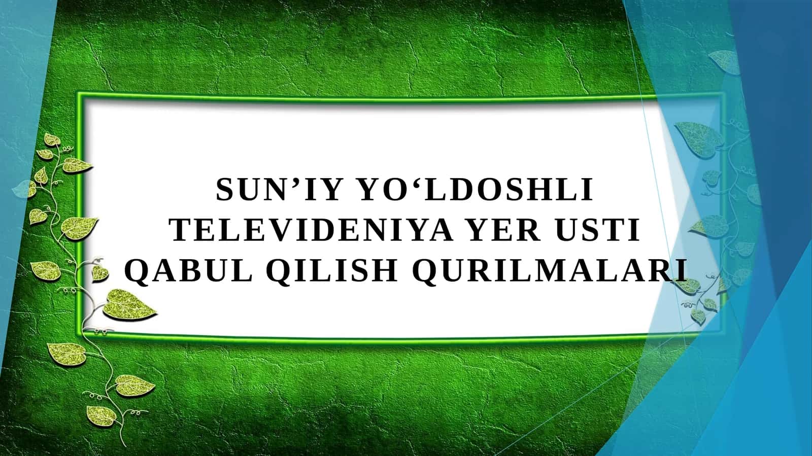 Sunʼiy yoʻldoshli televideniya yer usti qabul qilish qurilmalari