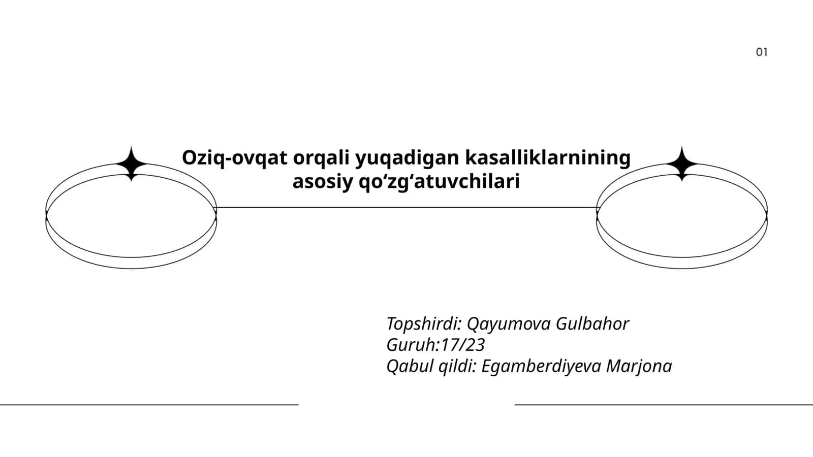 Oziq-ovqat orqali yuqadigan kasalliklarnining asosiy qoʻzgʻatuvchilari