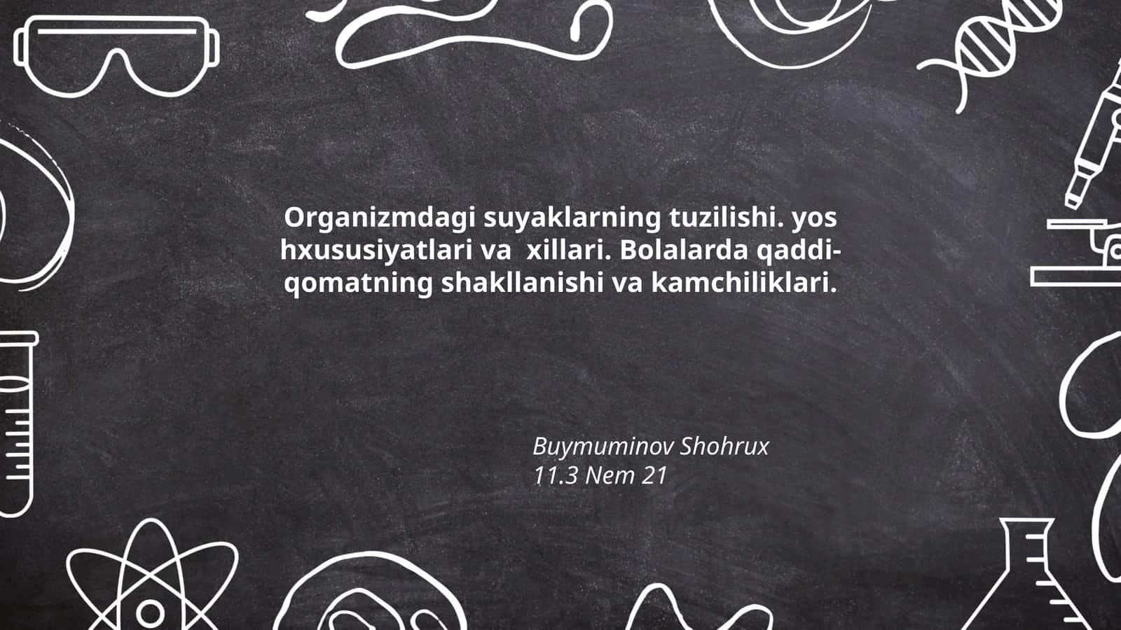Suyak to'qimasi va uning tuzilishi