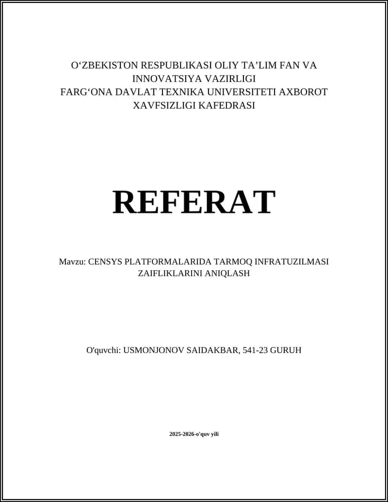 Censys platformasi