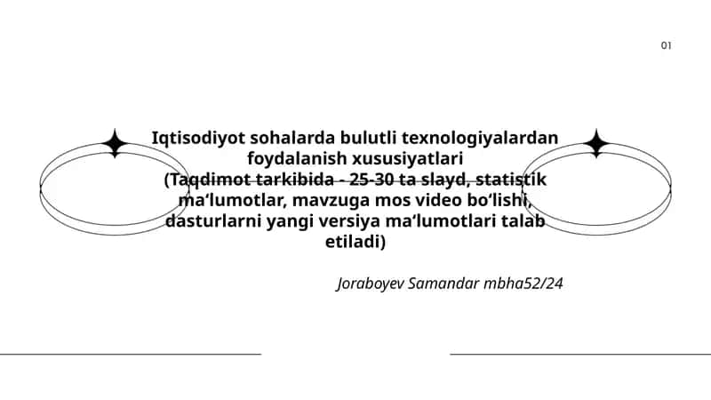 Iqtisodiyot sohalarda bulutli texnologiyalardan foydalanish xususiyatlari