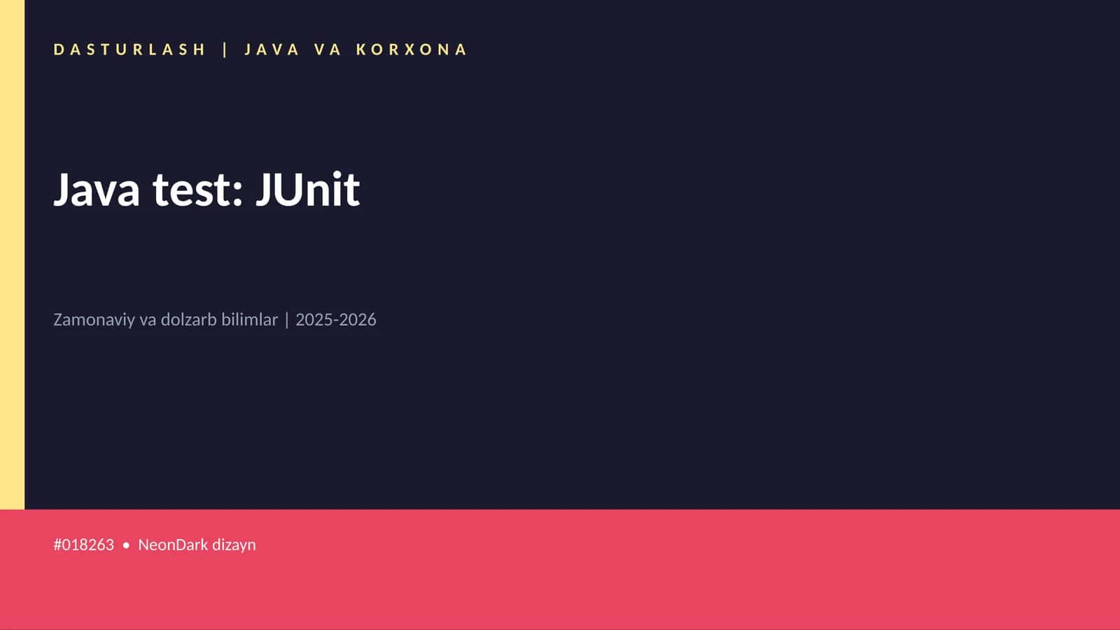 Java test: JUnit