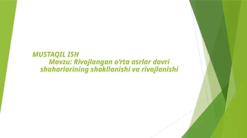 MUSTAQIL ISH