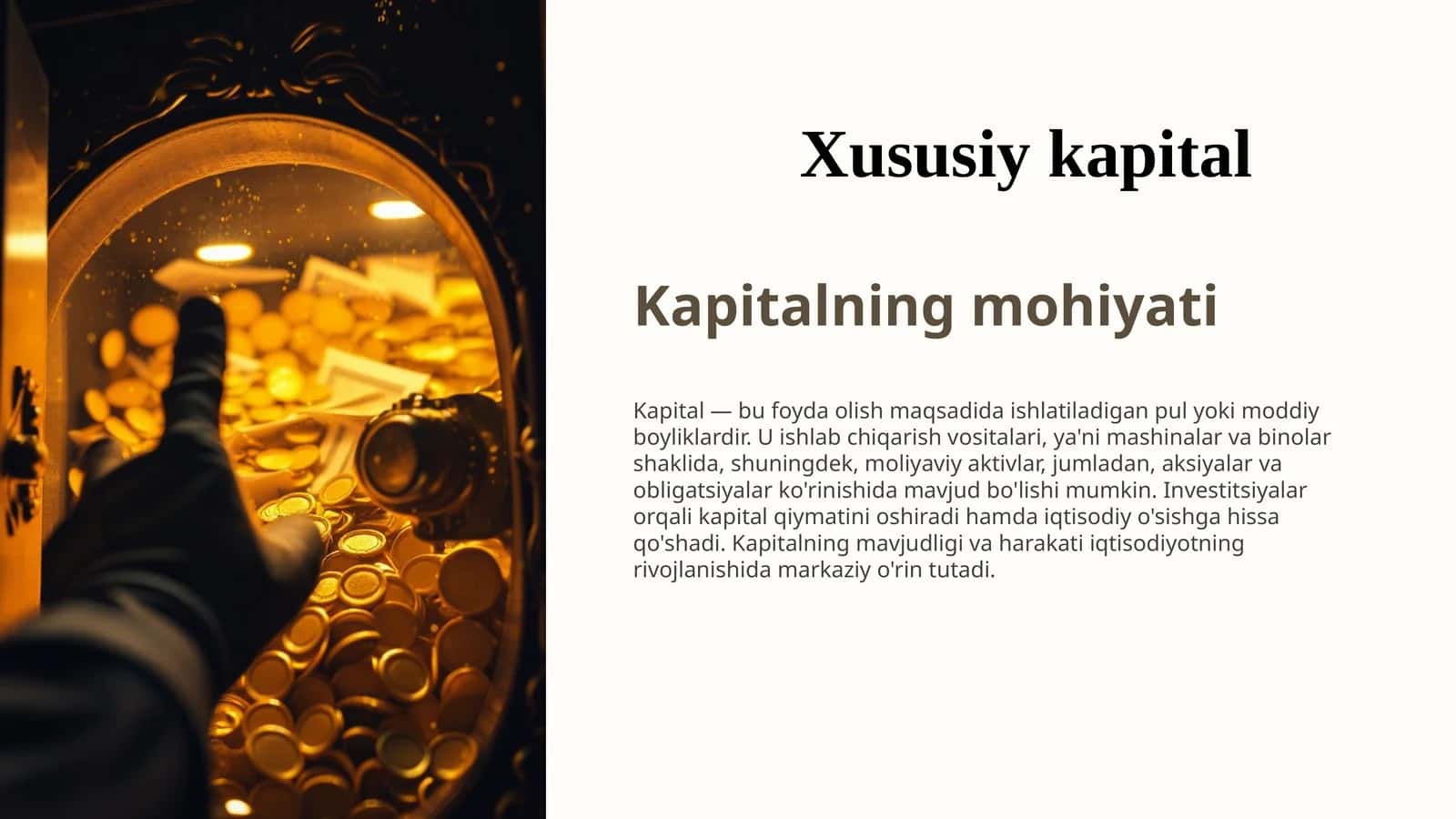 Kapitalning mohiyati