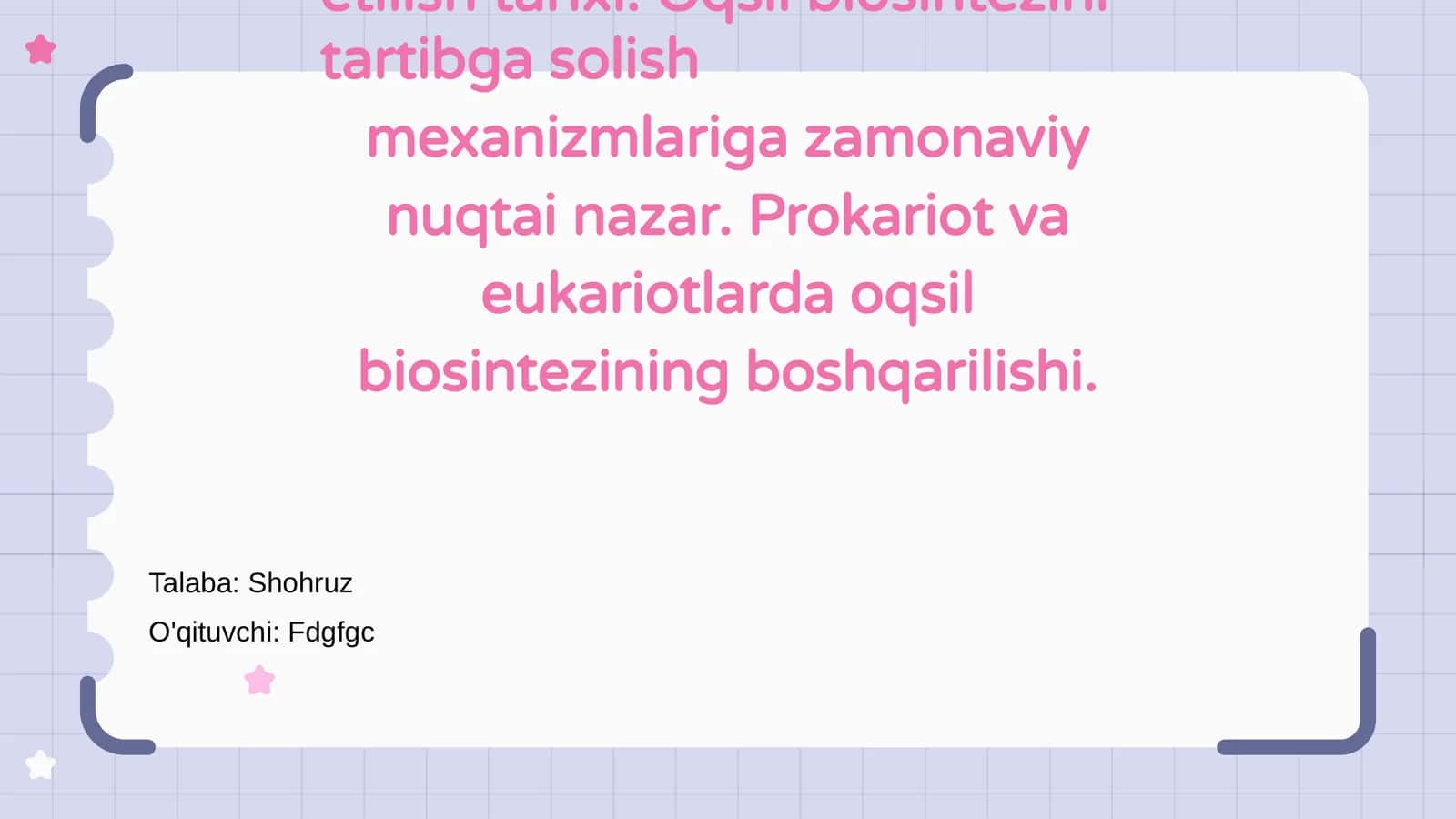 DNK ning genetik rolining isboti