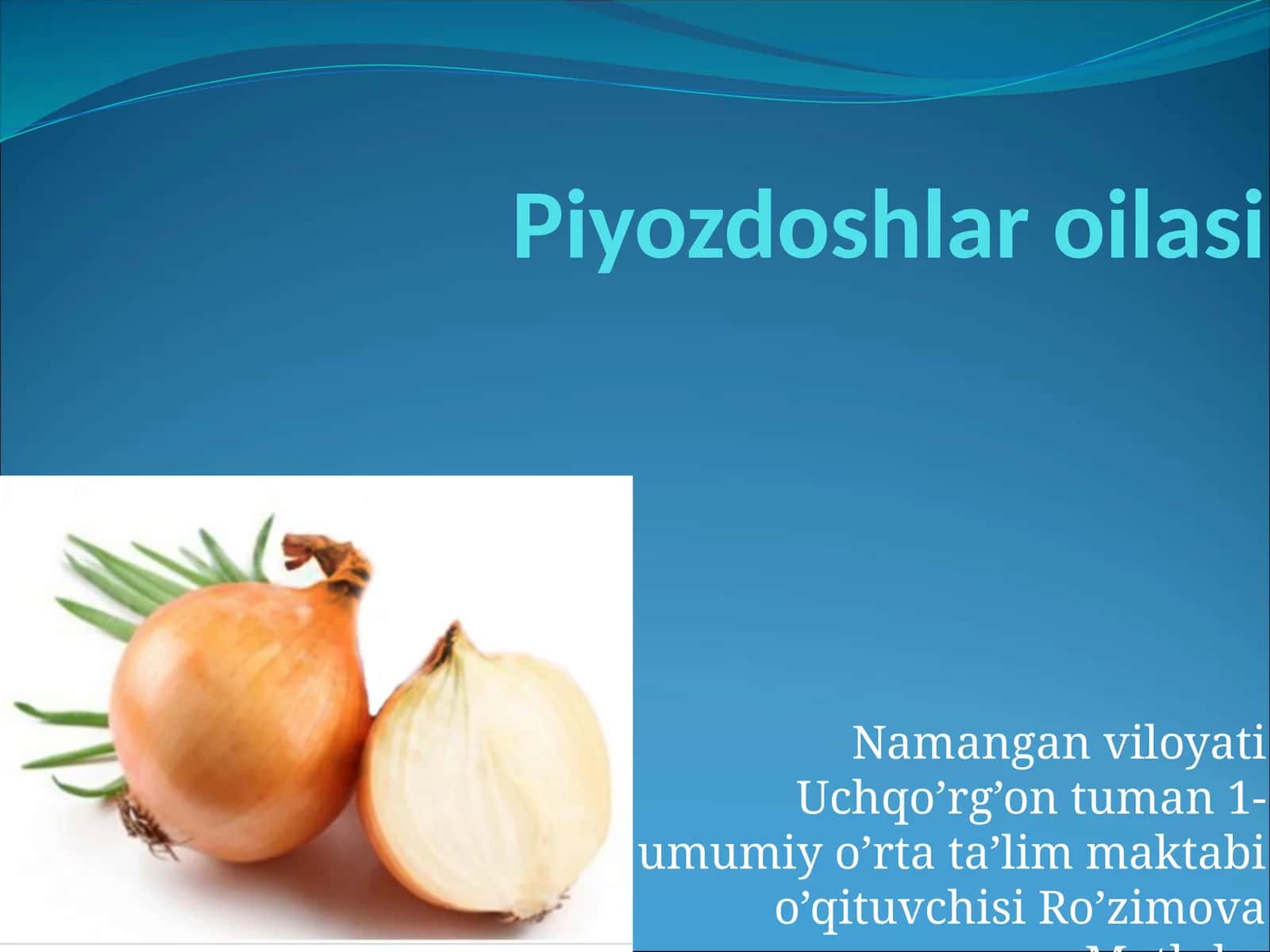Piyozdoshlar oilasi