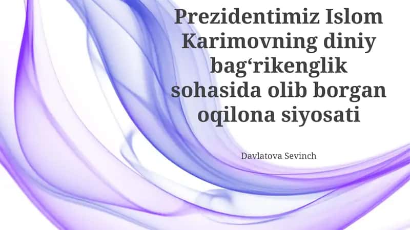 Diniy Ekstremizm va Terrorizmga Qarshi Kurash