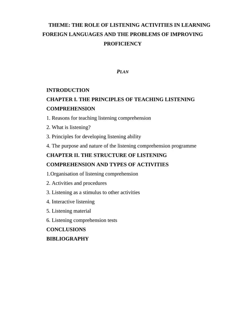 THE ROLE OF LISTENING ACTIVITIES IN LEARNING FOREIGN LANGUAGES AND THE PROBLEMS OF IMPROVING PROFICIENCY
