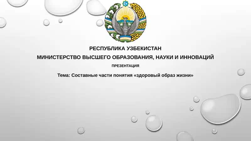 Составные части понятия «здоровый образ жизни»