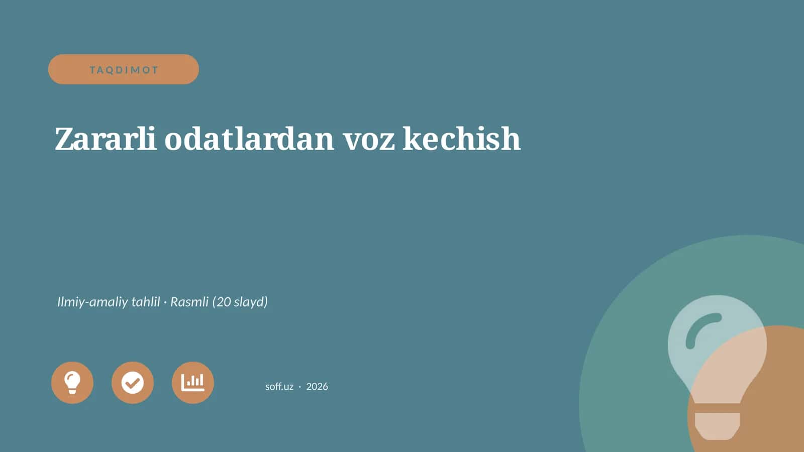 Zararli odatlardan voz kechish