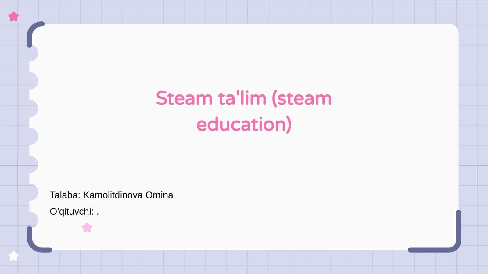 Steam ta'lim (steam education)
