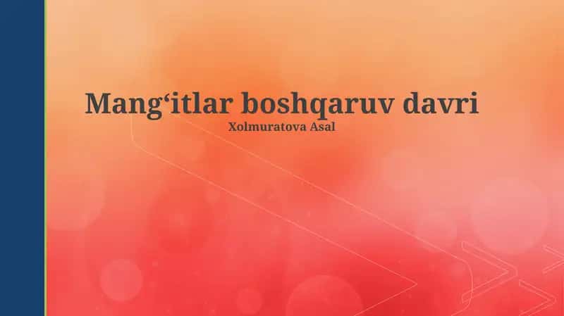 Mangʻitlar boshqaruv davri